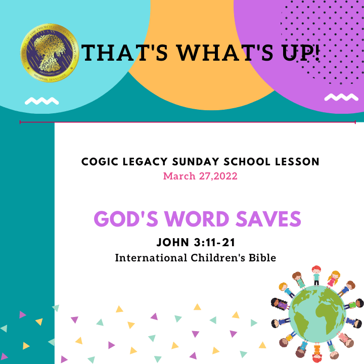 COGIC #KidPack - ???????????????? - God's Word Saves -March 27, 2022