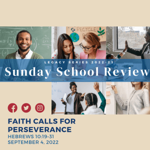 #TSSGNOTES for ISSL - ????????➡️ - FAITH CALLS FOR PERSEVERANCE - September 4, 2022