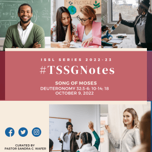 #TSSGNOTES International - ????????➡️ - Song of Moses - October 9, 2022