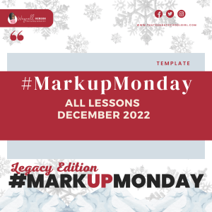 #MarkUpMonday - ???????????????? - ALL DECEMBER 2022 LESSONS
