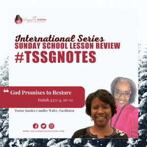 #TSSGNOTES ISSL - ???????????????? - God Promises to Restore - January 8, 2023
