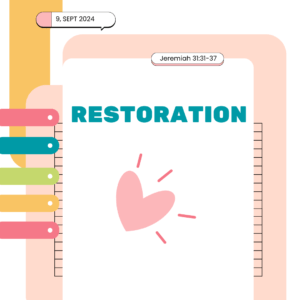 #KidPack - 📚🙌🏽💙 Restoration - September 8, 2024