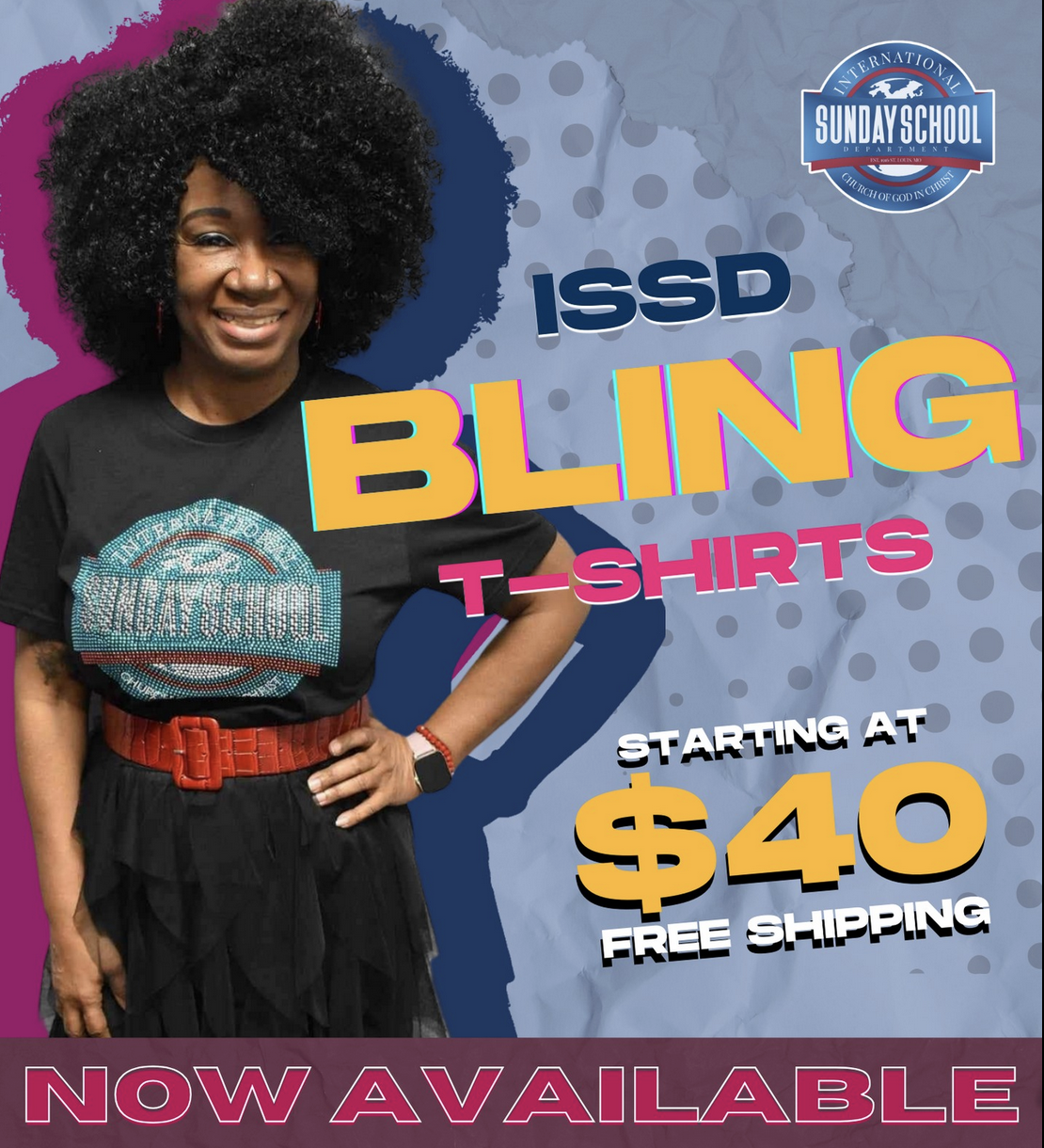 **COGIC ISSD BLING** Logo Shirt 💎