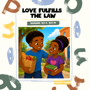 #KidPack – 📚🙌🏽💙 Love Fulfills the Law – August 30, 2026